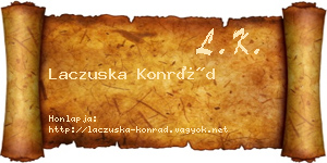 Laczuska Konrád névjegykártya